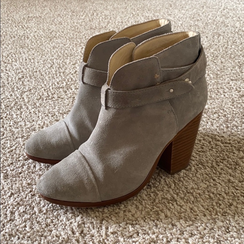 Rag & Bone Taupe Harrow Ankle Booties Sz 38